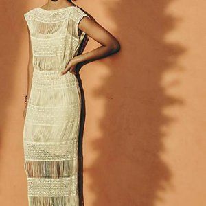 Anthropologie Fringed Crochet Dress by Callahan